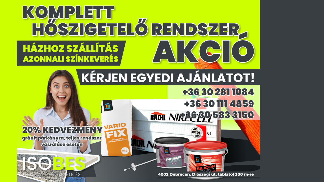 Hőszigetelő rendszer akció